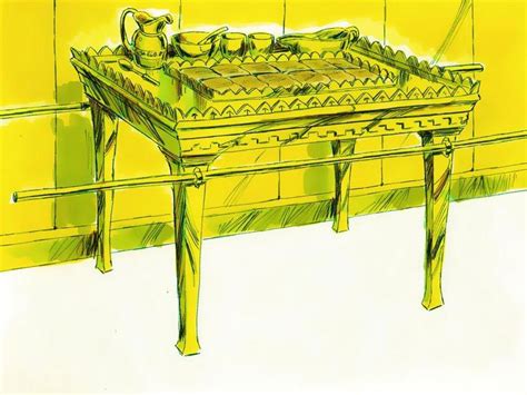 Exodus 37 V 10 16 A Table Made Of Acacia Wood Covered In Gold Was Made