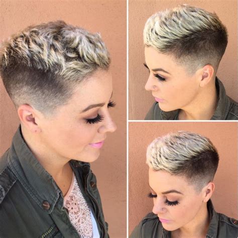 Textured Pixie With Taper Fade And Platinum Frosted Tips Is Published