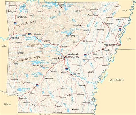 Printable Arkansas Map