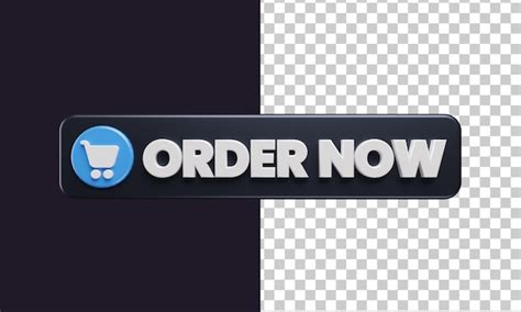 Premium Psd Order Now Button In 3d Rendering