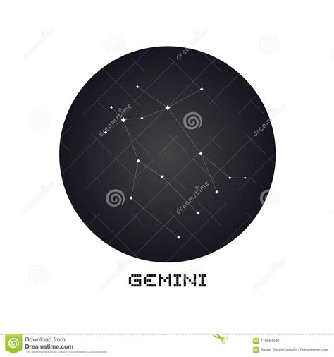 Gemini Constellation Stock Vector Illustration Of Star 110654690