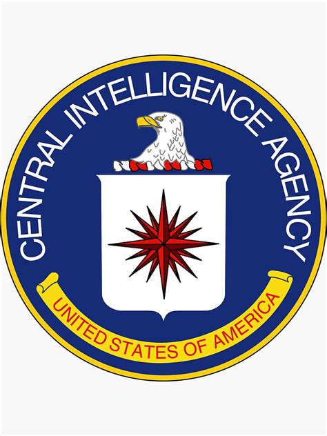 Cia Seal Central Intelligence Agency Sticker For Sale By Argosdesigns