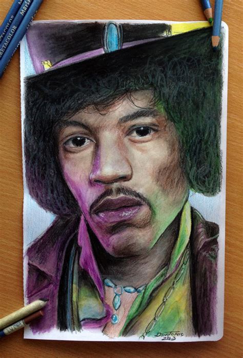 Jimi Hendrix Color Pencil Drawing By Atomiccircus On Deviantart