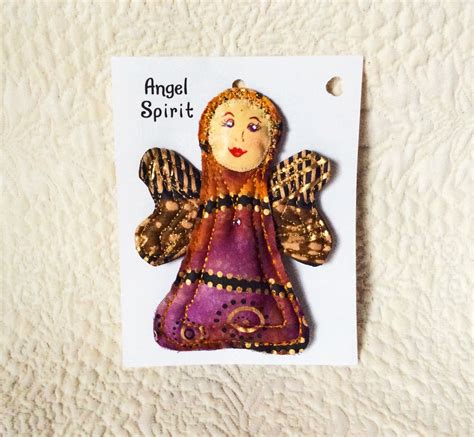 Angel Ornament Pin Angel Pin Quilted Pin Angel By Inspiredspirits