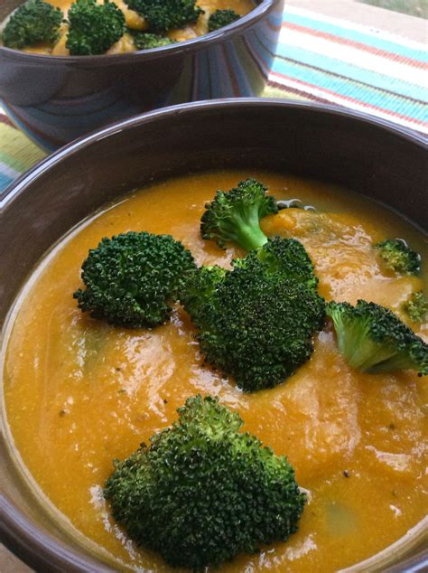 Cheesy Sweet Potato And Broccoli Soup Vegan Culinary Concerto