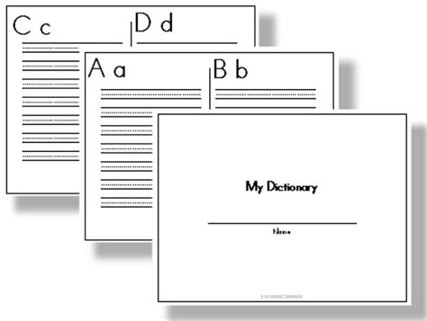 Personal Dictionary Printable Alphabet Lesson Plans Primary Writing