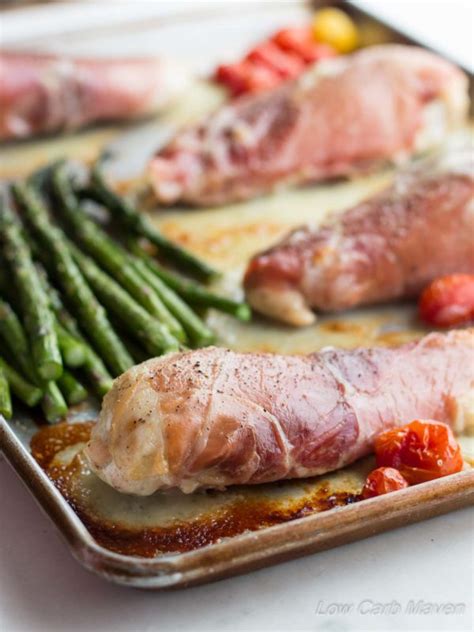 Prosciutto Wrapped Chicken Sheet Pan Dinner Low Carb Maven