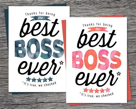 Bosses Day Cards Printable Best Free Printable