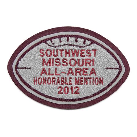 Football Sports Patch For Varsity Letterman Jacket