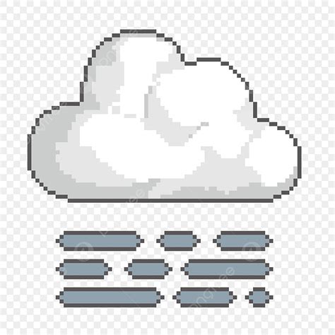 구름 일러스트 일러스트과 안개의 픽셀 날씨 조합 색깔 클립 아트 구름 Png 일러스트 및 Psd 이미지 무료 다운로드