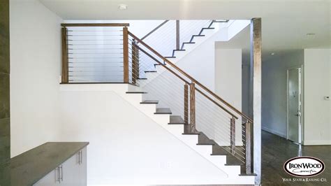Glass And Cable Railing Idea Photo Gallery Ironwood Connection Stair