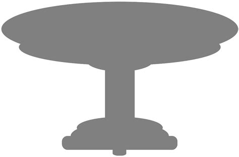 Round Table Silhouette Free Vector Silhouettes