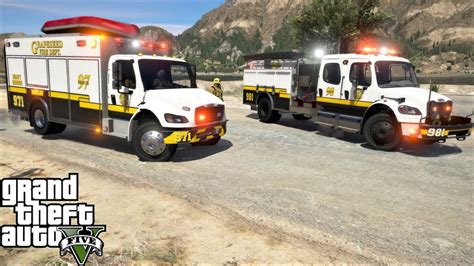 Gta 5 Firefighter Mod New Grapeseed Fire Department Freightliner Engine