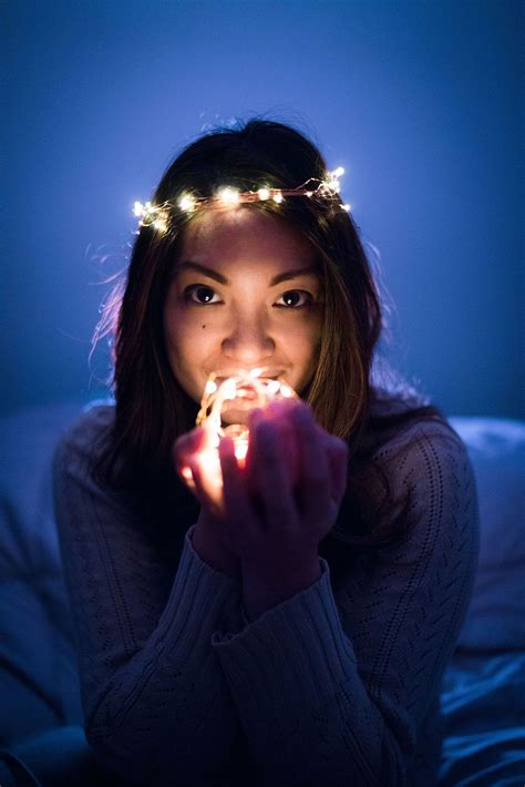 Fairy Lights At Night Low Light Portraits — Portrait