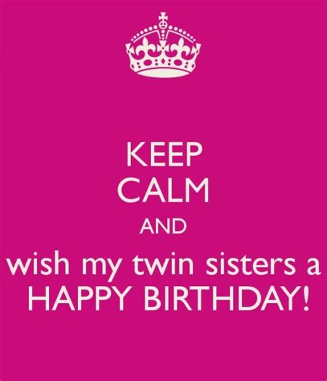 Twin Birthday Saying Twin Sisters Birthday Card Exandle Sister Funny