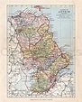 Antrim 1889 Antique Irish Map of County Antrim Printed on - Etsy
