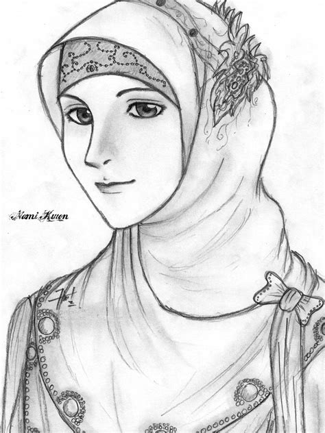 Gambar Mewarnai Anime Hijab Foto Kartun Muslimah Arab Wallpaper
