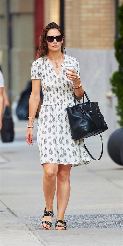 Katie Holmess Street Style Takes The Summer Frock To New Heights Vogue