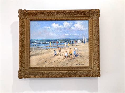 Arie C Van Noort Zandvoort Holland Impressionistic Oil Painting On