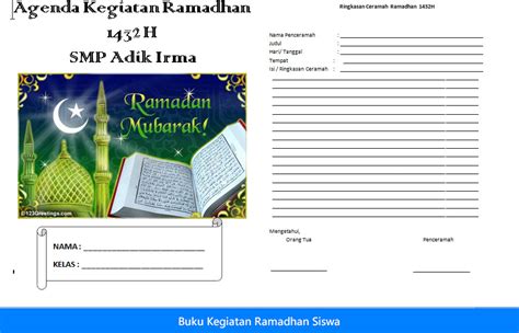 Buku Kegiatan Ramadhan Siswa Format Doc - Belajar Mengajar