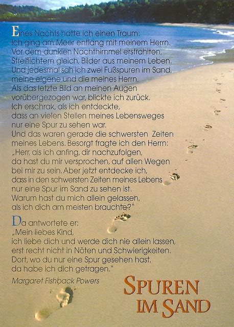 Vor dem dunklen nachthimmel erstrahlten, streiflichtern gleich, bilder aus meinem leben. Other - Footprints in the Sand in German | Flickr - Photo Sharing!