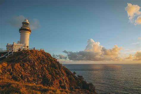 Sunrise At Cape Byron Bay Lighthouse Australia 41 Of 1 2 One World