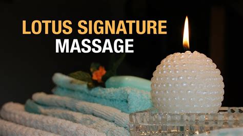 Lotus Signature Massage Vibha Khanna Spaah Youtube