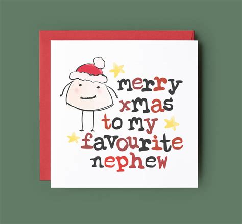 Merry Christmas To My Favourite Niece Nephew Card By Parsy Card Co