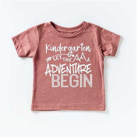 Kindergarten Let The Adventures Begin Shirt First Day Of Etsy