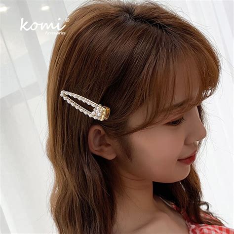 Komi Full Pearls Hair Clips For Women Sweet Imitation Korean Style Hairpins Alloy Bb Hairgrip