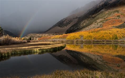 Download Wallpaper 3840x2400 Mountain Lake Rainbow Landscape Nature