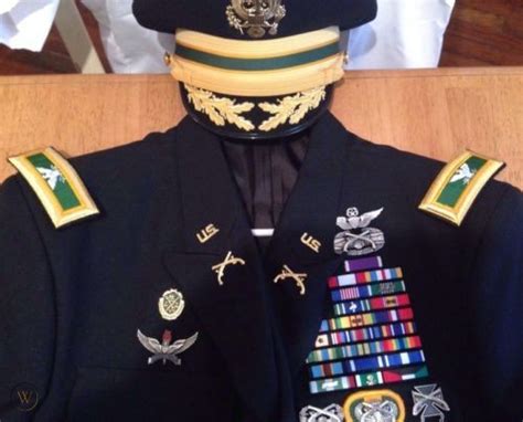 Us Army Officer Field Grade Dress Blues Uniform Military Police Brigade