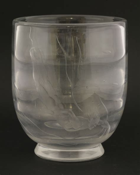 Lot 411 An Orrefors Pearl Diver Clear Glass Vase