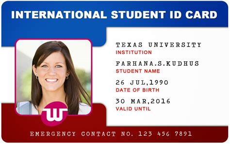 Beautiful Student Id Card Templates Desin And Sample Word File School