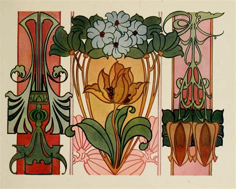 Charles J Strongs Book Of Designs Art Nouveau Flowers Art Nouveau