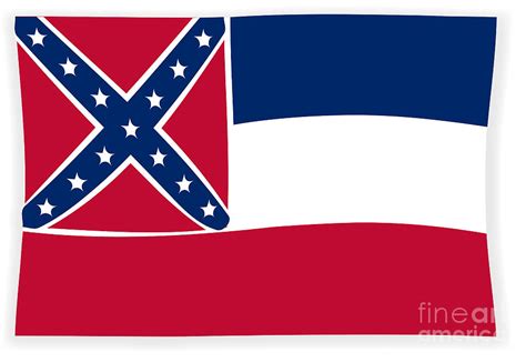 Waving Mississippi State Flag Digital Art By Bigalbaloo Stock Fine