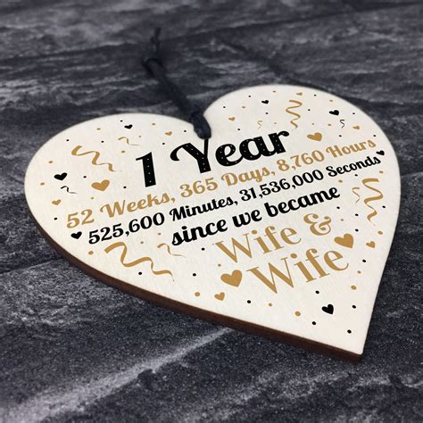 You're the best gift i have received from god. 1st Wedding Anniversary Gift For Wife Heart Same Sex Present