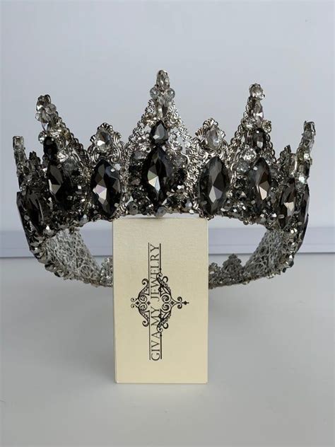 Silver Wedding Crownbridal Full Crowncrystal Wedding Etsy Crystal