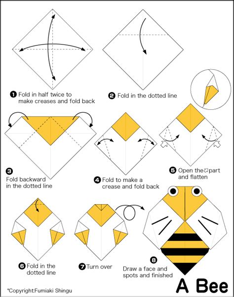 Bee Easy Origami Instructions For Kids