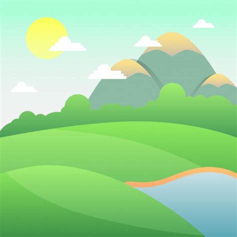 Paisaje De Día Soleado Vector Premium Free Vector Freepik