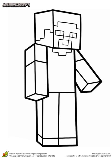 Beau Dessin A Imprimer Minecraft Steve – mademoiselleosaki.com