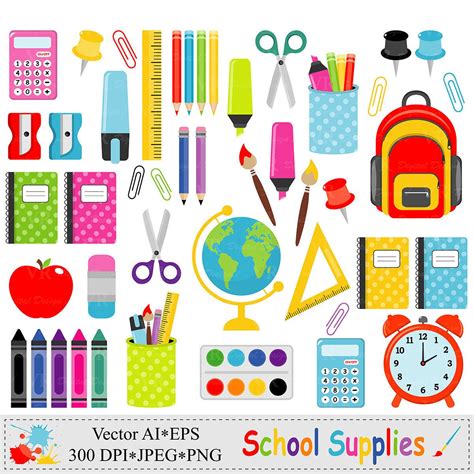 Kids Art Supplies Clipart Black And White Download Free Mock Up