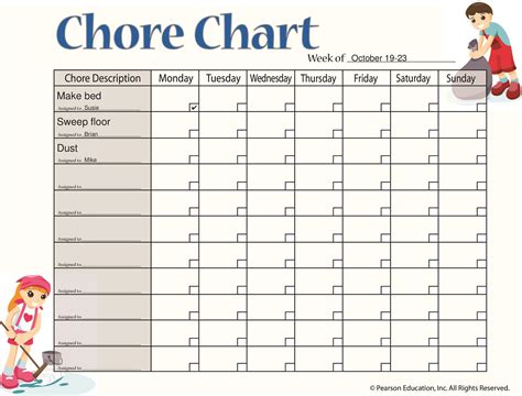 43 Free Chore Chart Templates For Kids Templatelab