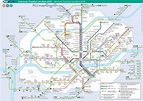 Map of Frankfurt transport: transport zones and public transport of ...