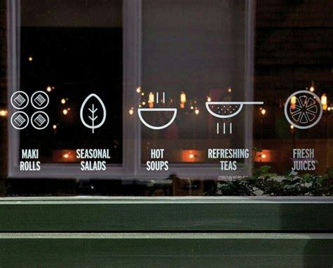 Window Clings Restaurant Signage Coffee Shop Design Window Graphics