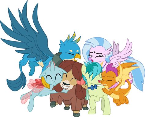 Young Six Group Hug By Cloudyglow On Deviantart My Little Pony