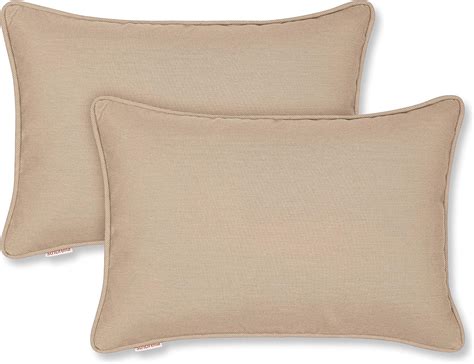 austin horn classics sunbrella sand corded edge boudoir pillow 13 x20 indoor