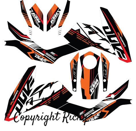 All kits are custom printed to order and take 5 to 7 business days to produce. KTM Duke Custom Decals Graphics: New Custom Design ...