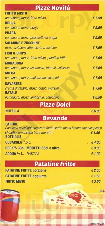 Menù Pronta Pizza Mantova Specialità E Piatti Del Menù Principale
