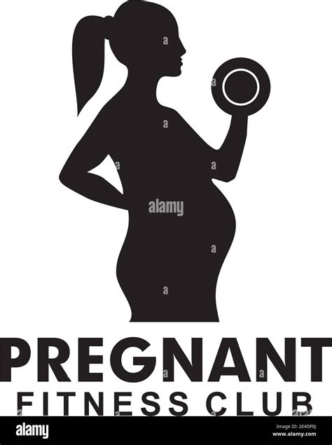 Pregnant Fitness Logo Design Vector Template Stock Vector Image And Art Alamy